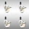 Service Caster 3 Inch 316SS Nylon Wheel Swivel 1-1/4 Inch Expanding Stem Caster Set Lock Brake SCC-SS316TTLEX20S314-NYS-114-4 - alternate 1